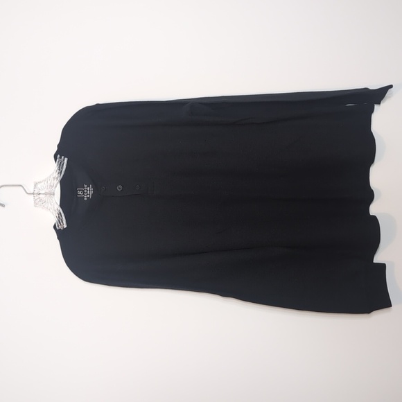 George Black Thermal Henley Long Sleeve T Shirt - Picture 1 of 4